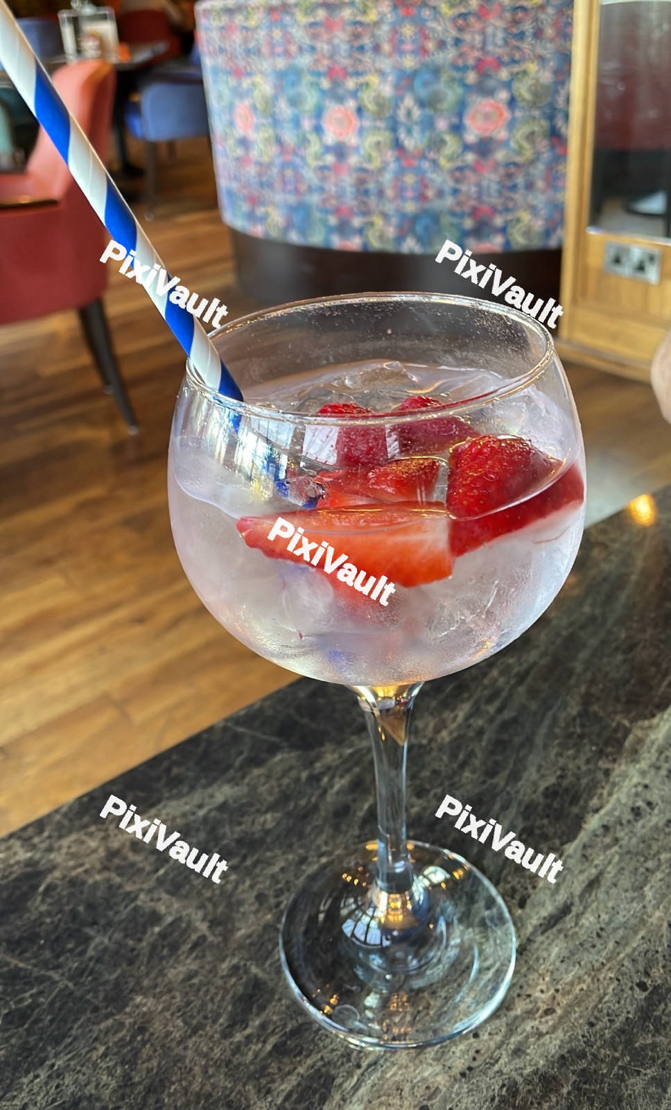Drink With Strawberry And Raspberry
